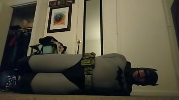 Preview 4 of Mature French Women - Batman hogtied in thigh high boots