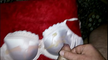 Preview 4 of Son Hot Mom Real - cum satin bra