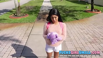 Preview 1 of Locked Virgin - Then,  she lets her stepdad fuck her tight teen pussy with her stuffed a. shoved in her mouth!