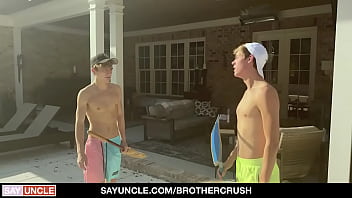 Preview 2 of Indian Boby - Horny twink teen Stepbrothers take break from work to fuck each other bareback