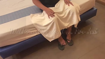 Preview 1 of Aunt Sneaking In Bed - Asian Girl Teach My Old Friend To Have Sex Intense - He Loves It