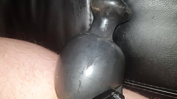 Preview 4 of Mauritian Pirn - Pushing fully inflated buttplug out my ass