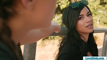 Preview 1 of 14 Sex Com - Busty teen licking a latina babes pussy