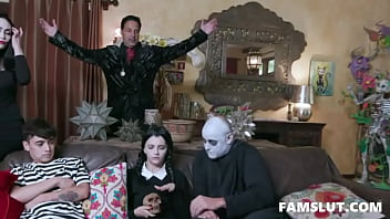 Preview 1 of Xnxx Pashto Pron - Halloween Family Orgy - Audrey Noir,  Kate Bloom