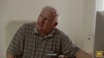 Preview 1 of Hindi Boliwood Xnnnxxx Videos - DADDY4K. Smart old man convinces sons red-haired GF to have some fun