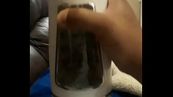 Preview 2 of Woman Lip - Alex got new Men&#039_s Massage Cup
