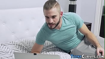 Preview 1 of Extra Biig Boobs - Teens bubblebutt jizzed as she gets licked