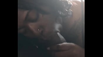Preview 2 of Mom Son Mistek - Ebony deepthroat sloppy top hoe sucks like vacuum