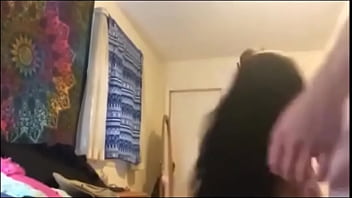 Preview 3 of Red Lipstick Romance - Amateur horny petite teen threesome