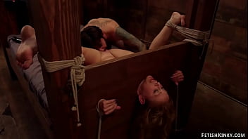 Preview 4 of Suhagrat Hard - Blonde in wooden stock rough banged