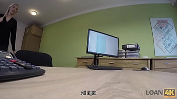 Preview 1 of Open Sex On The Road - LOAN4K. Smart young chick comes to loan office with shaved pussy