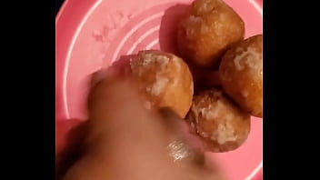 Preview 2 of Busty Indyan - Cum covered donut holes are a nice treat.