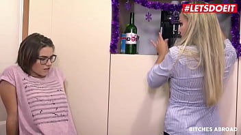 Preview 2 of First Time Anal Bleeding - LETSDOEIT - #Barra Brass #Marina Visconti #Lutro - Christmas Sex With A Russian Big Tits Babe And A Cheating Guy