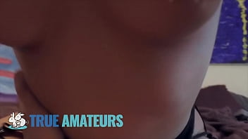 Preview 3 of Legins Wear - Pierced Brunette (Melissa) deepthroats her bfs big dick POV while showing off her stockings and bubble butt - True Amateurs