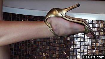 Preview 1 of Dsin Anim - Dagfs - Blonde Cuttie Angel Wicky Pleases Her Partner With Her Feet
