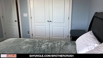 Preview 2 of Tiny Girl Getting Fucked - A conservative man fucks two young cute stepbrothers after gardening
