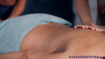Preview 1 of Sexy Teen Holly - Two sexy lesbian masseuses ate and fingered me until I cum