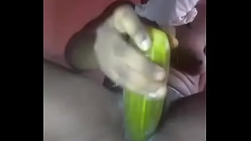 Preview 3 of Wife Tricked Hubby Into Gay Sex - My calabar shy wife juicy pussy using fruit like cucumber