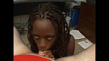 Preview 4 of Any Pon - Ebony chick sucks white sausage
