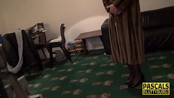 Preview 1 of Squiming - Tied up blindfolded busty milf submissive