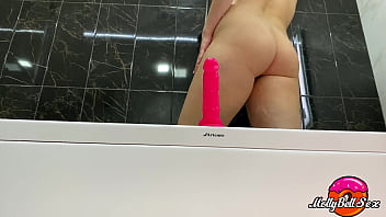 Preview 4 of Haley Hill Solo - Girl Rides Dildo In The Bathroom While No One Is Home