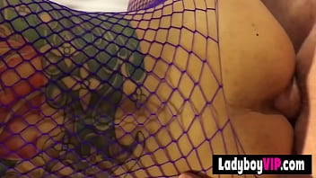 Preview 3 of Ssss Vido - Cute faced asian shemale slut gets handcuffed for the blowjob