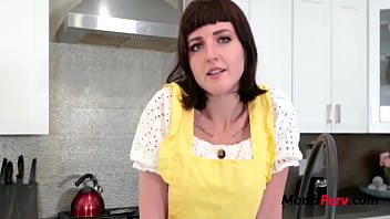 Preview 1 of Czech Matu - My Beautiful Step Mom Takes Care Of My Cock In The Kitchen- Jane Dove