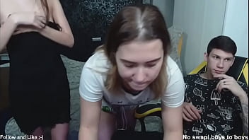 Preview 1 of Hat Pa Batha Raping - Teen foursome webcam show