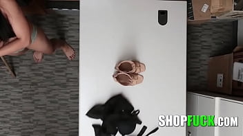 Preview 2 of Andrea Music - Asian Teen Thief Is Screaming Like Crazy Because Of A Big Dick Inside Her Tight Pussy - SHOPFUCK