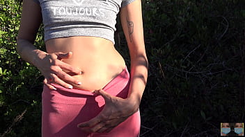 Preview 2 of Indio Bbw - Sexy Belly Button Poke Outdoors