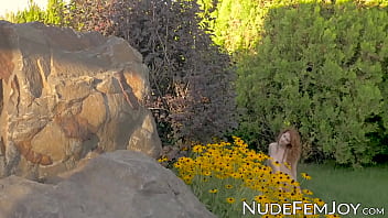 Preview 3 of Www Xxxx Dh Video - Young redhead sensually teasing in nature