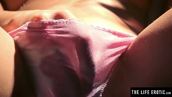 Preview 3 of Public Fingring - White cotton panties soaked as she rubs her hairy pussy to orgasm