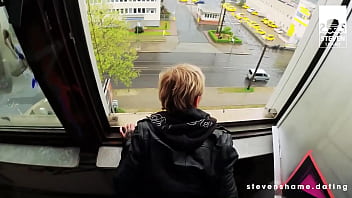 Preview 3 of Dry Humping In Wood - Muscular German guy nails horny MILF Vicky Hundt in an abandoned office building!