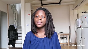 Preview 3 of Washroom Sexy Video - Sweet Ebony Amateur Getting Herself Off