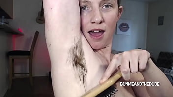 Preview 1 of Clips Stepmom - Hairbrush Musky Pungent Natural Armpits - BunnieAndTheDude