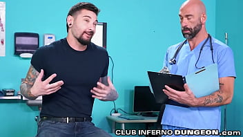 Preview 1 of Xex Video Hot - FistingInferno - Mature Nurse Checks Handsome Patient&#039_s Rectal Temperature