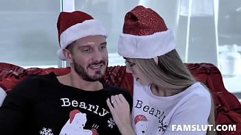 Preview 1 of Rough Forced Tribbing - Step Sister Ariana Marie Fucked By Her Santa Step Bro
