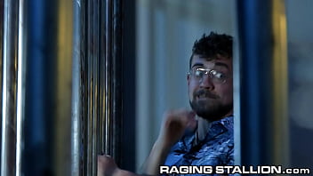 Preview 1 of Girl Fucks Self With Live Snake - RagingStallion - New Inmate&rsquo_s Rite Of Passage