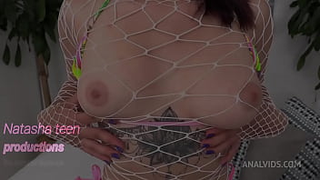 Preview 1 of The Sprinkler Cfnm - Hot latina Mila Vega gets first anal with 2 cocks NT050