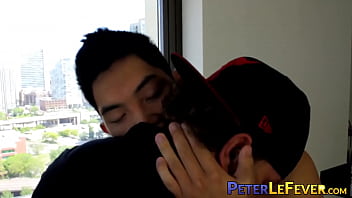 Preview 1 of Lana Full Hd Prons - Asian jock loves a ball licking blow from his blonde buddy