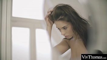Preview 1 of Bos Sister - Stunning lesbian strips her gorgeous girlfriend out of her sexy lingerie and eats her shaved pussy