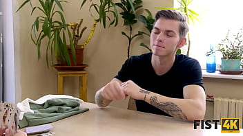 Preview 1 of Old Young Sex Scandal - FIST4K. Nerdy man has the only chance to fist this tender pussy of classmate