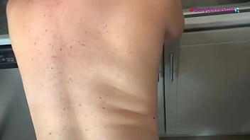 Preview 2 of Bokep Sweden - Surprise Big Cum Facial! Fucked Over the Kitchen Sink.