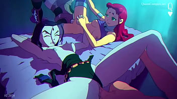 Preview 2 of Strett Phoneeltoe - Teen Titans orgy (Queencomplex)