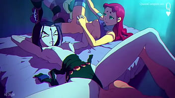 Preview 1 of Strett Phoneeltoe - Teen Titans orgy (Queencomplex)
