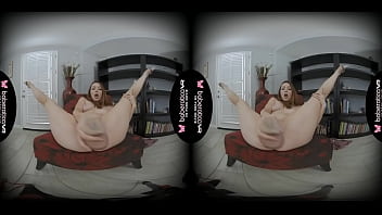 Preview 3 of Green Guy - Solo redhead girl,  Arietta Adams is about to cum,  in VR