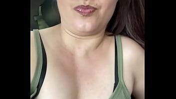 Preview 3 of Ameature Sex Reverese Cowgirl - Hotwife gives blowjob in car on the freeway