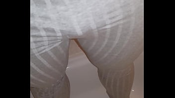Preview 1 of Sock Dik - Wetting yoga pants and socks