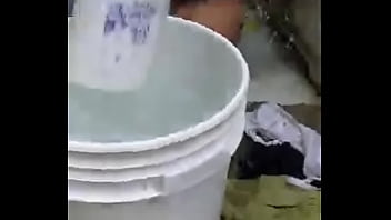 Preview 1 of Sex Brother Sister Inodisha - Slim couple wife bathing nude and hubby filming only for xvideos guys.