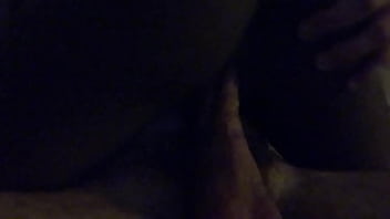 Preview 4 of New Young Gay Girl Sex - Sexy black pussy riding white cock